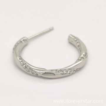 Wholesale Twisted Zirconia 925 Silver